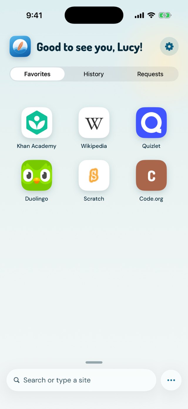 Shaka Surf Home screen for a Grom