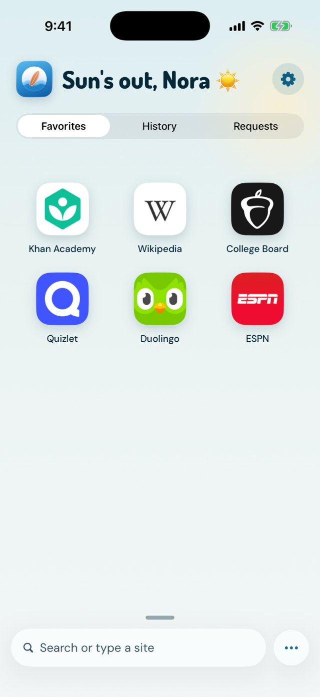 Shaka Surf Home screen for a Charger